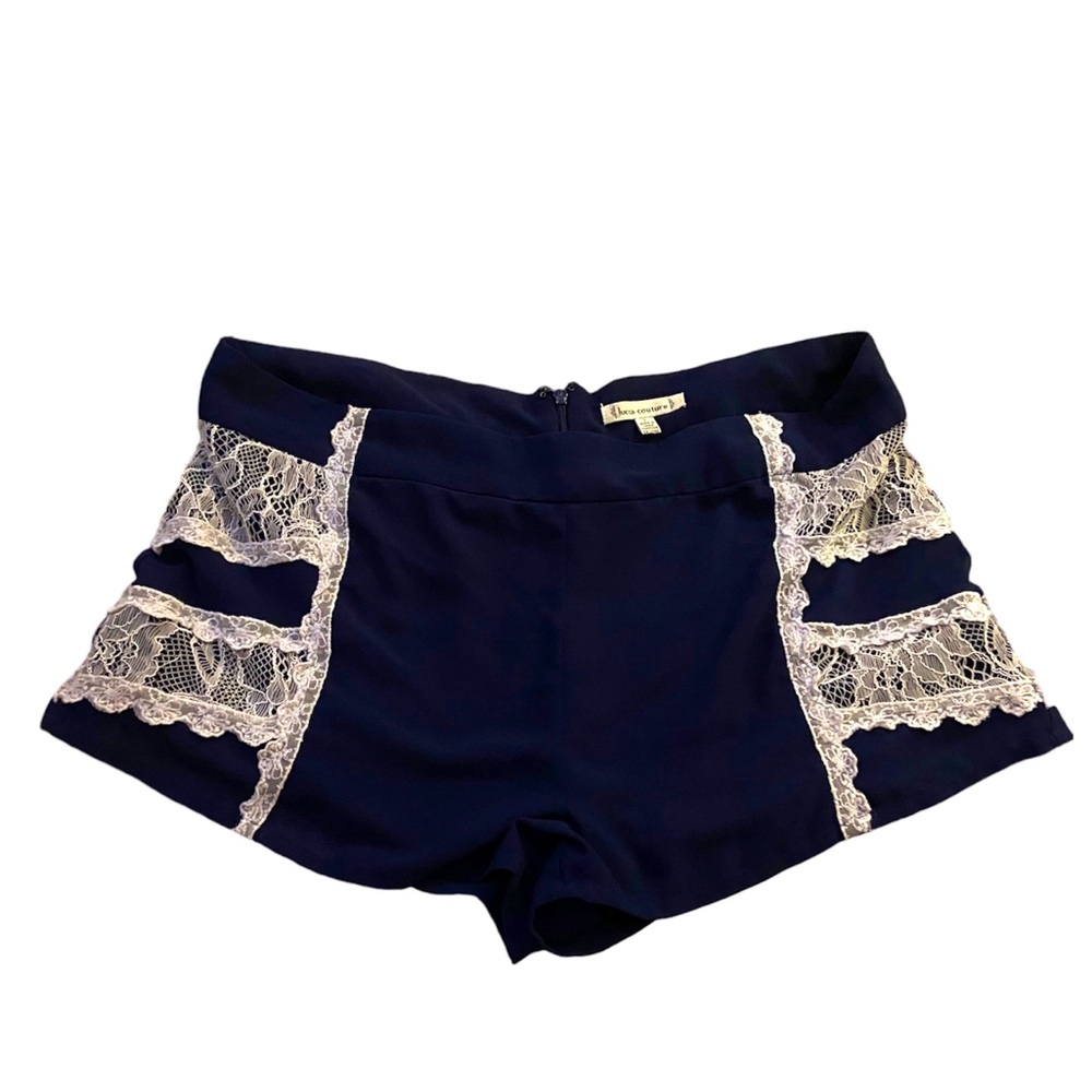 NAVY BLUE LACE SHORTS